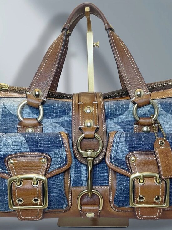 Coach Handbags - COACH DENIM LEGACY ISO